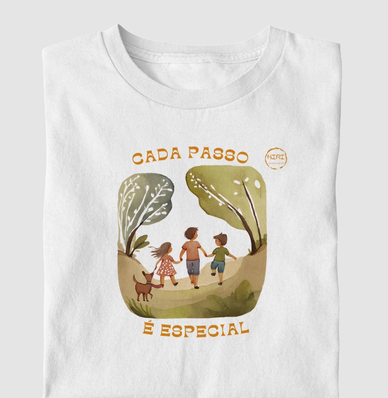 Camiseta KIRI - Cada Passo é Especial