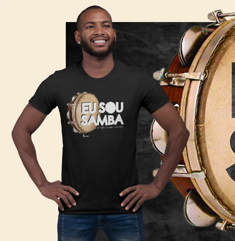 T-shirt 1/2 malha Eu Sou Samba