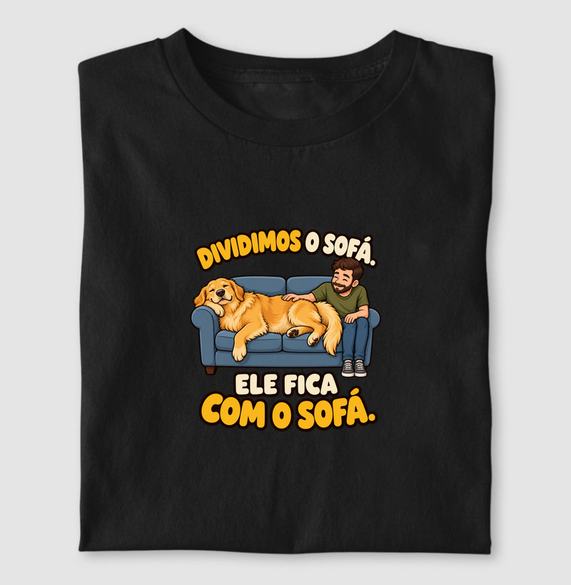 Dividimos o sofá. Ele fica com o sofá.