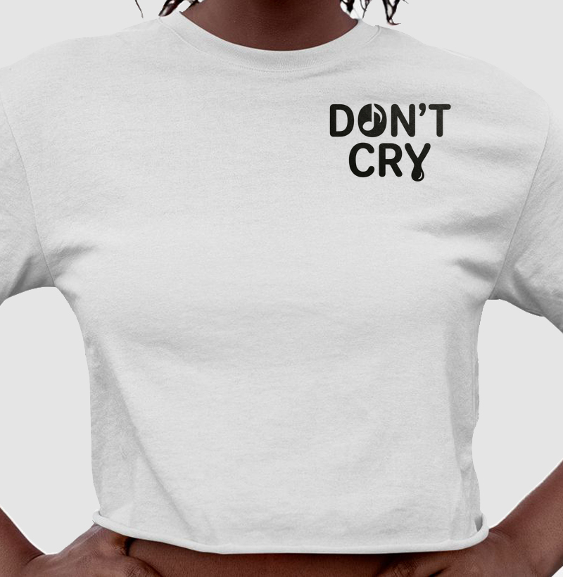 Estampa "Don't Cry" versão clara