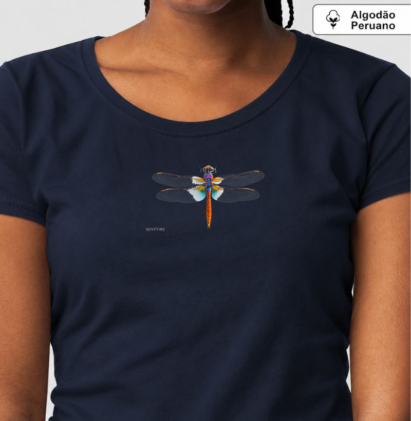 Camiseta Algodão Peruano Libélula Prisma