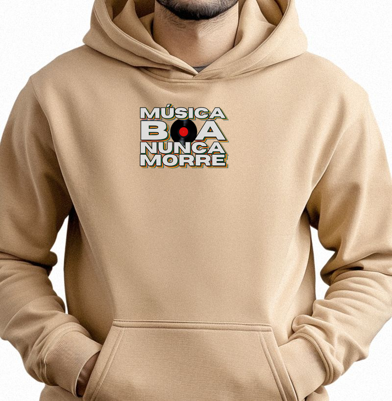 Música Boa Nunca Morre - Hoodie Moletom