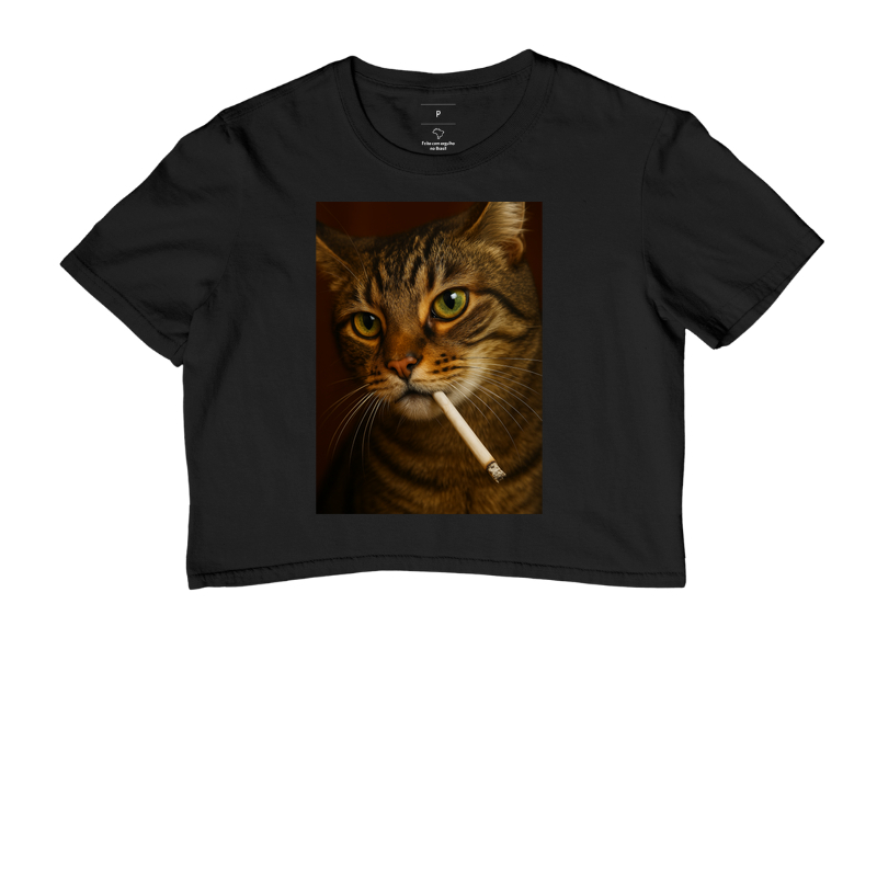 Gato Meme Fumando Retangular