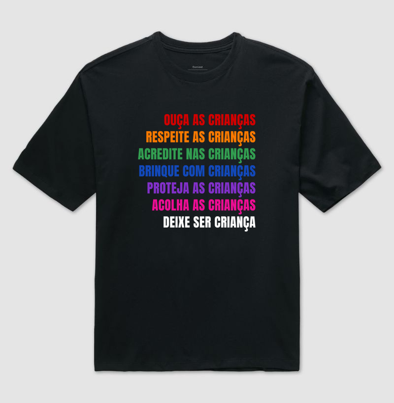 Camiseta Oversized | Manifesto Deixe ser Criança