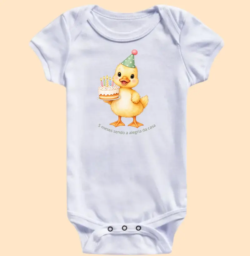 5 meses - Sendo a alegria da casa - Body Infantil