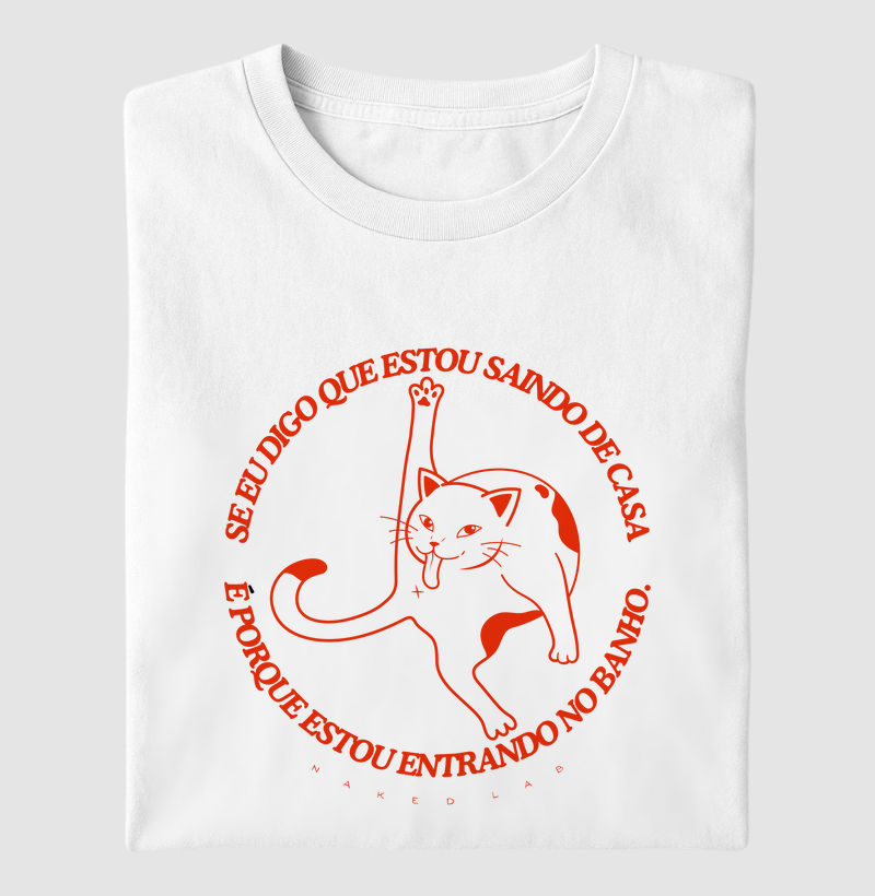 Camiseta Banho – Gato