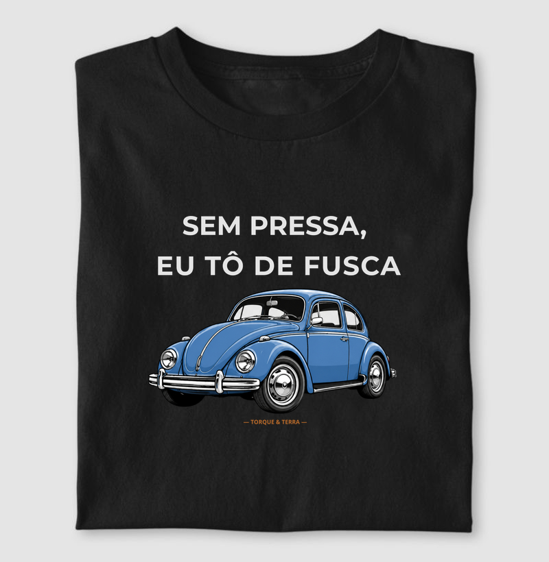 Sem pressa, eu tô de fusca - Azul médio acinzentado