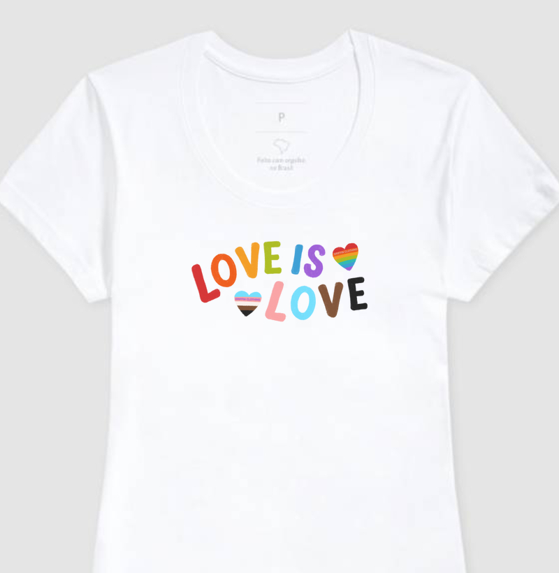 CAMISETA FEMININA LOVE IS LOVE