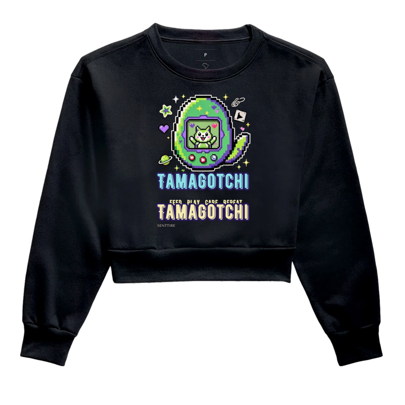 Camiseta Tamagotchi - Cropped Moletom