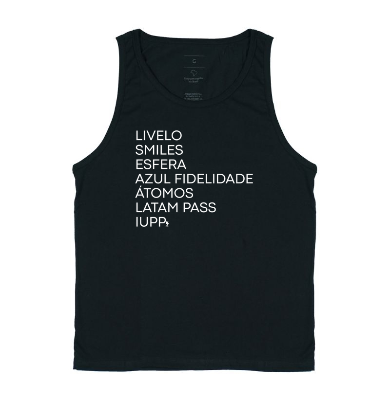 Camiseta Programas de Pontos e Milhas | Livelo, Smiles, Esfera, Azul Fidelidade, LATAM Pass e Iupp | Colecao Viciados em Viagem
