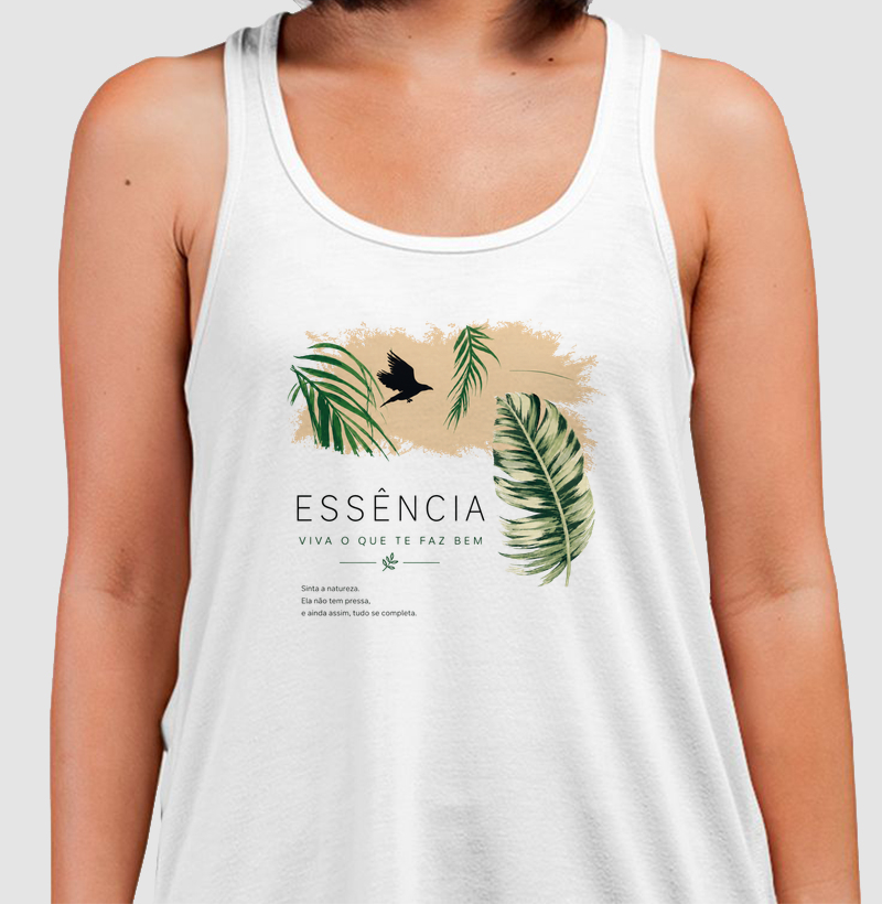 Camiseta Essência - viva o que te faz bem - Regata