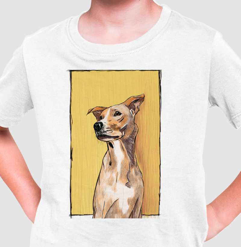 Camiseta Infantil Cachorro Caramelo