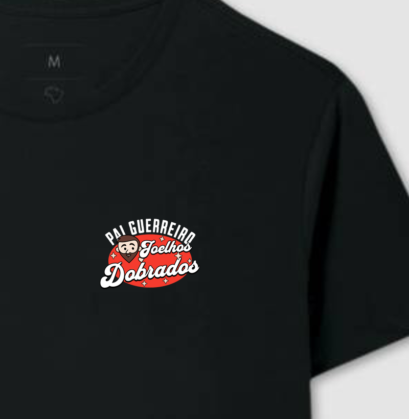 Camiseta Masculina Pai guerreiro, joelhos dobrados - Camiseta