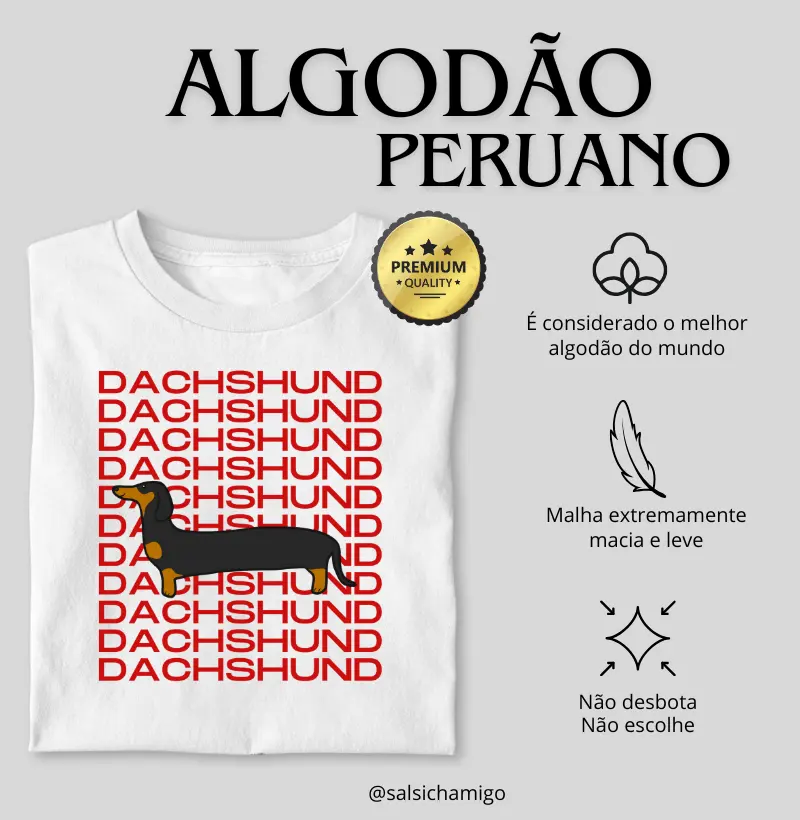 Dachshund linhas [Algodão Peruano]