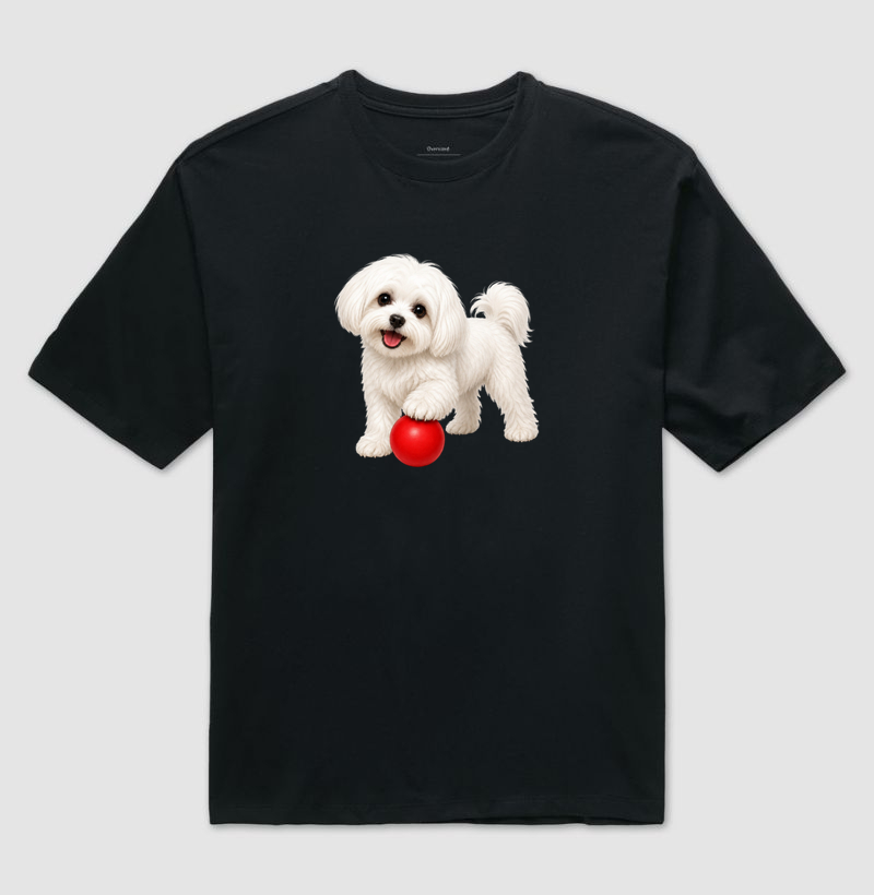 Maltês - Desenho Animado - Camiseta Oversized
