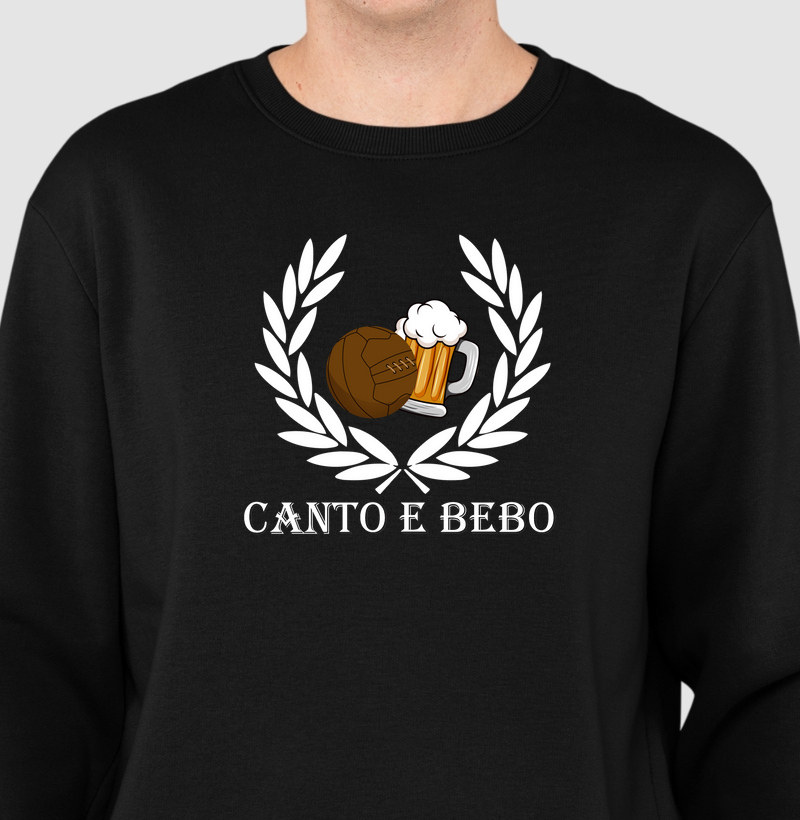 Suéter Moletom Canto e Bebo - Preta, Azul 