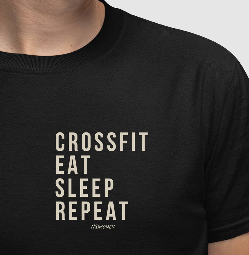 Camiseta Crossfit. Eat. Sleep. Repeat.