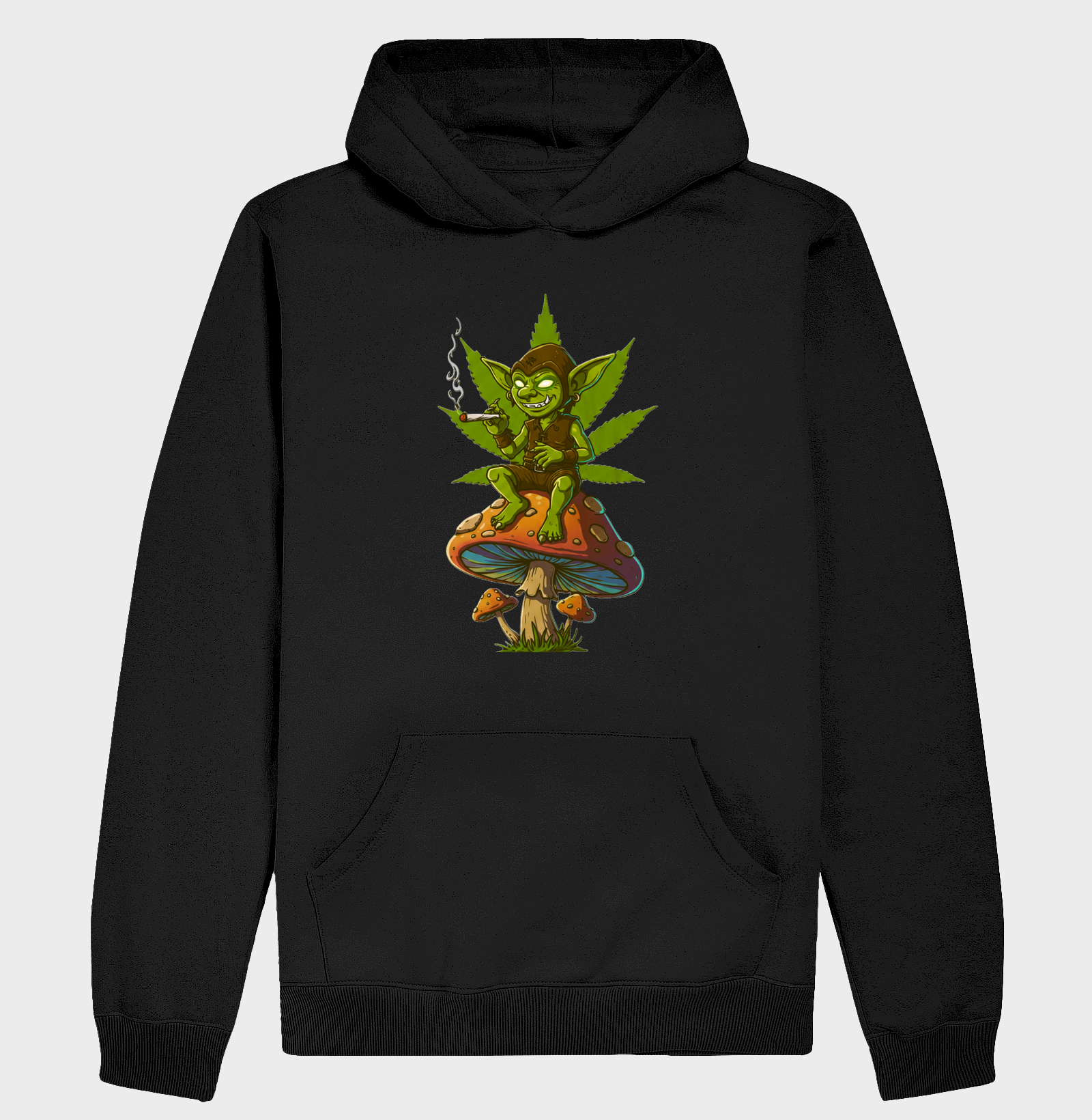 Duende Relaxado no Cogumelo