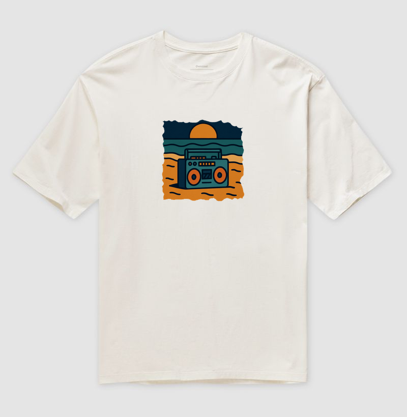 Camiseta Oversized Boombox na Areia | Posto80