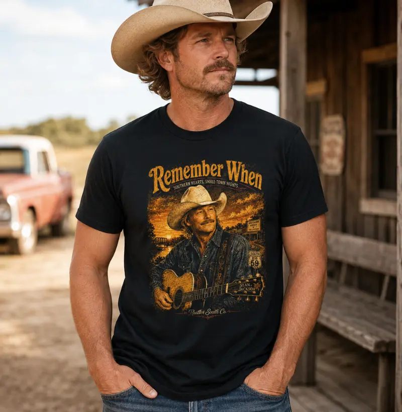 Camiseta Country Masculina e Feminina Remember When Rustler South Co.