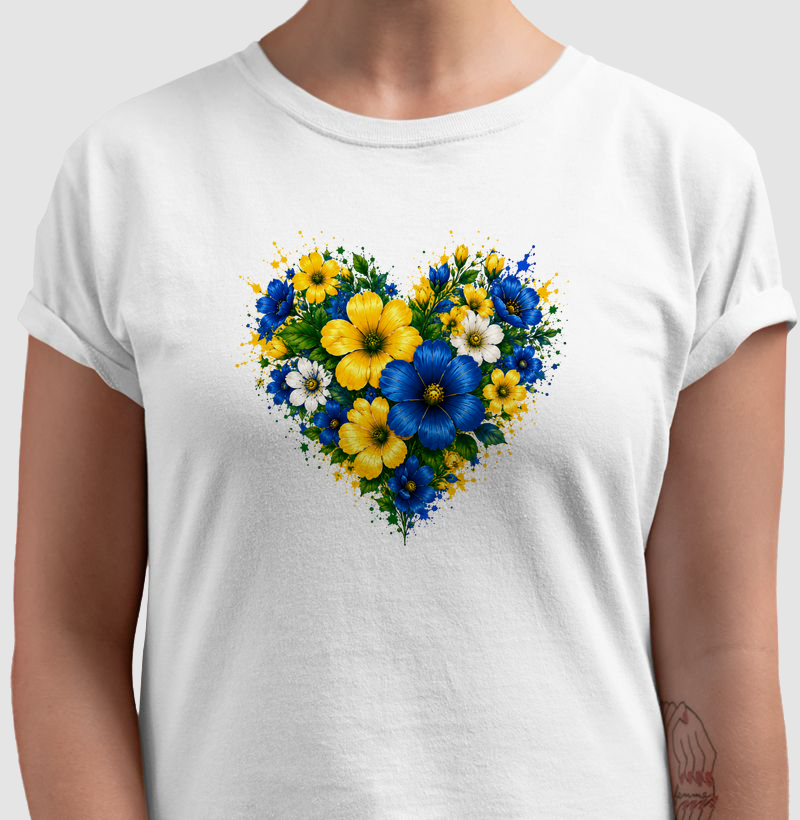 Coração em flor