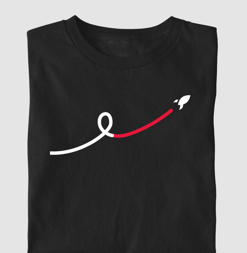 Camiseta adulto - Foguete subindo - João Vitor Paiva