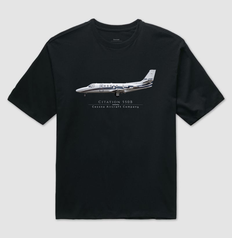 Cessna Citation 550B | Profile - Camiseta Oversized