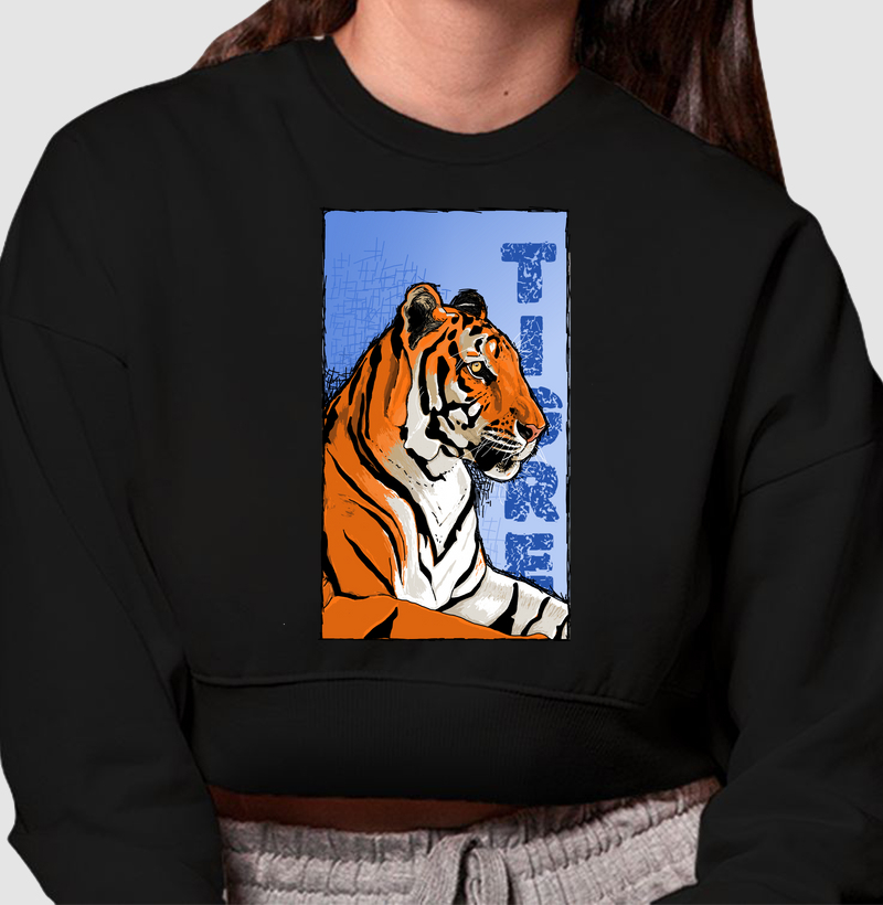 Cropped Moletom O Tigre