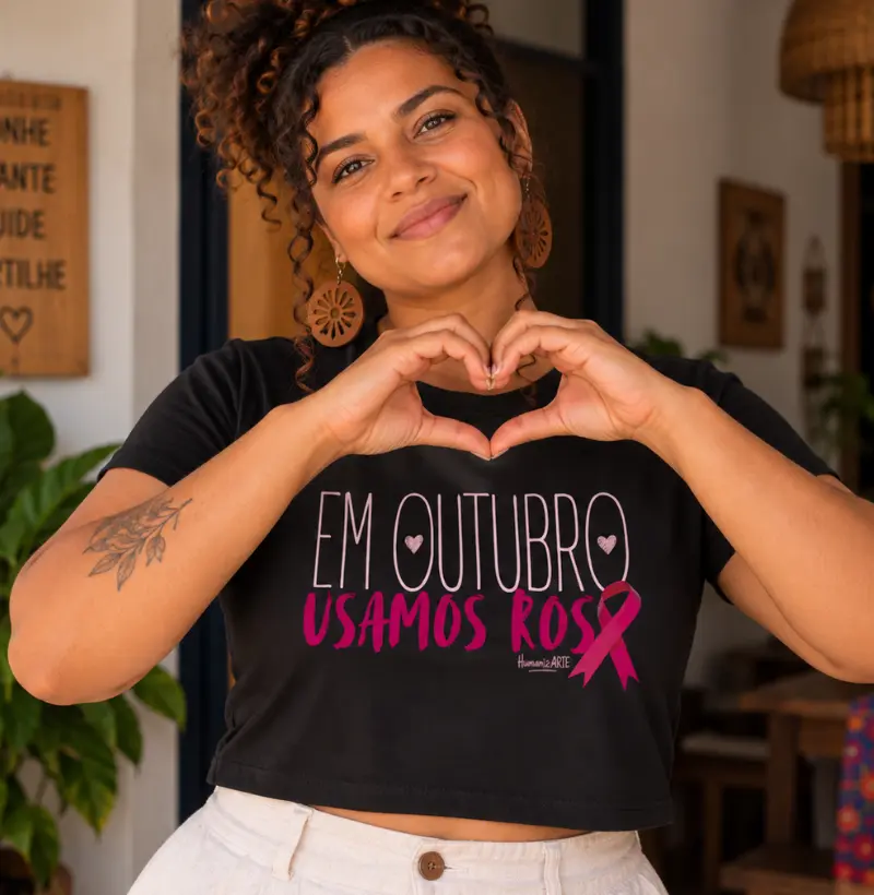 Em Outubro, Usamos ROSA 🩷 Cropped
