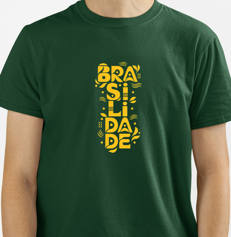 Camiseta Brasilidade Vertical Algodão Premium