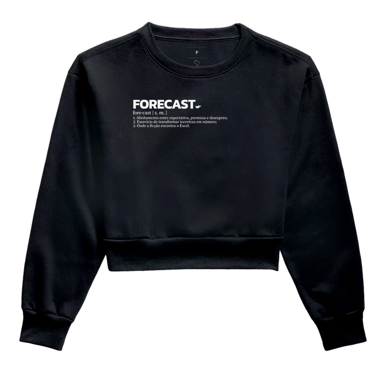 FORECAST - Cropped Moletom