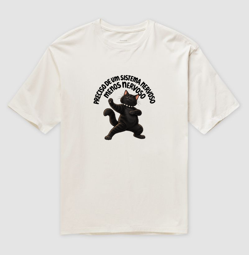 Gato Dançarino - Camiseta Oversized