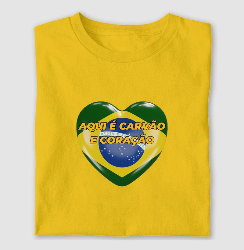 Aqui é carvão e coração.