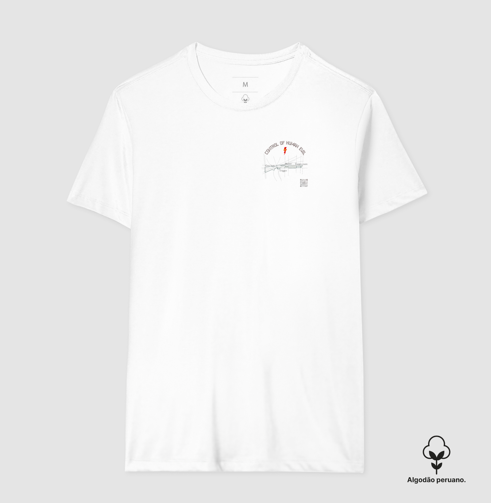 Camiseta Algodão Off White Gun
