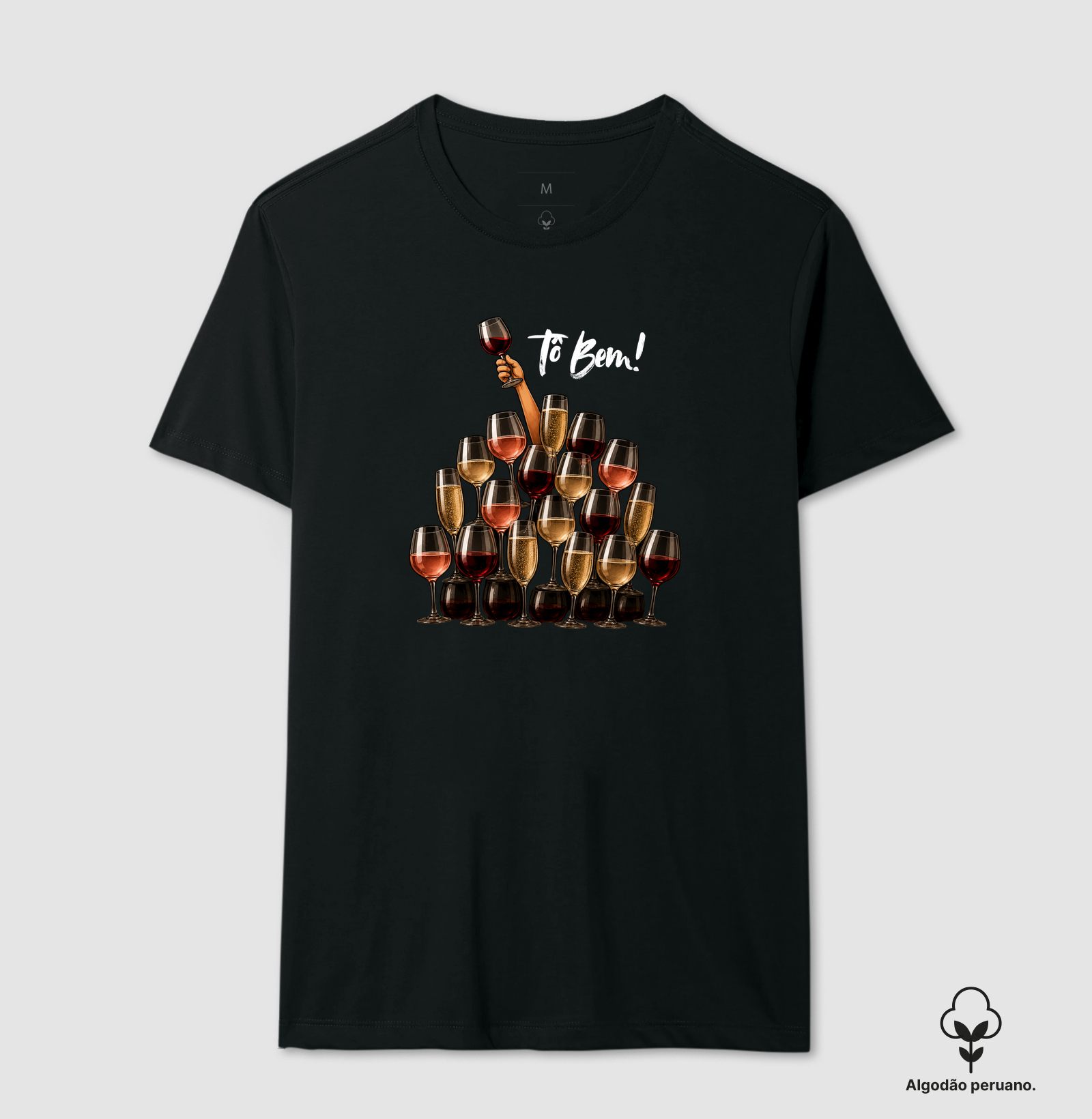 Camiseta Vinho - Tô Bem! - Taças