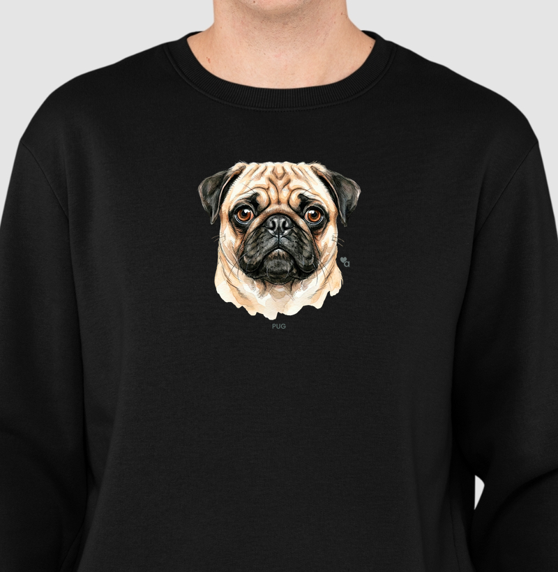 Cães - Pug - Moletom Suéter