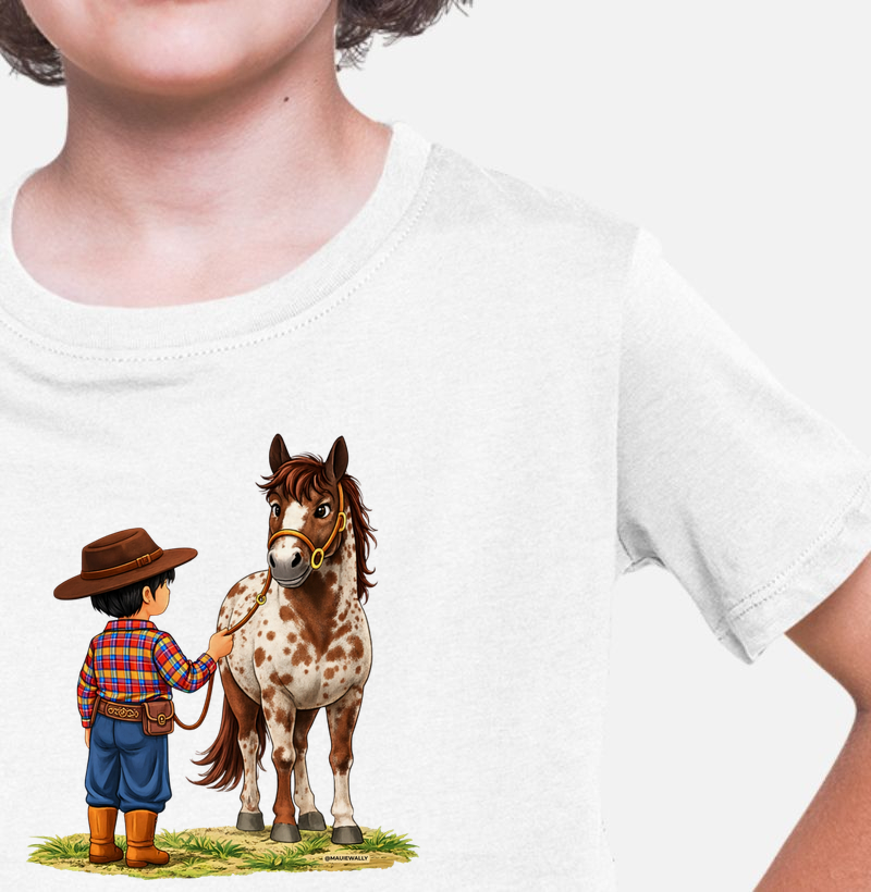 Menino Castanho e Cavalo 8