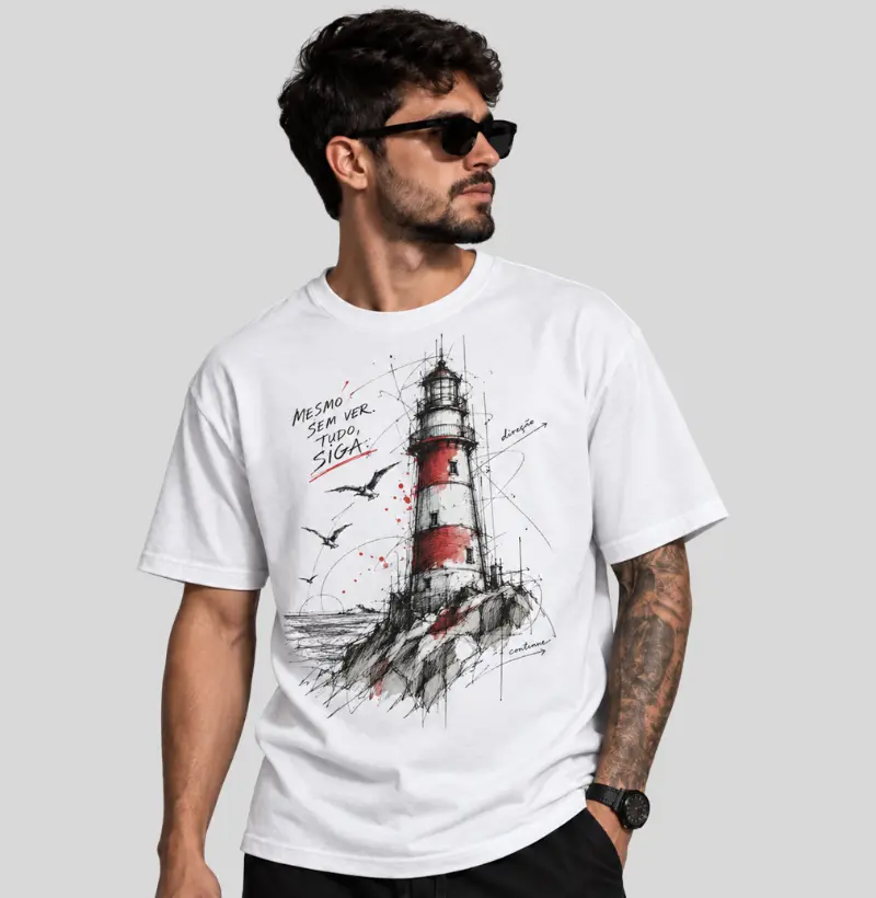 Mesmo Sem Ver, Siga - Algodão Premium 
