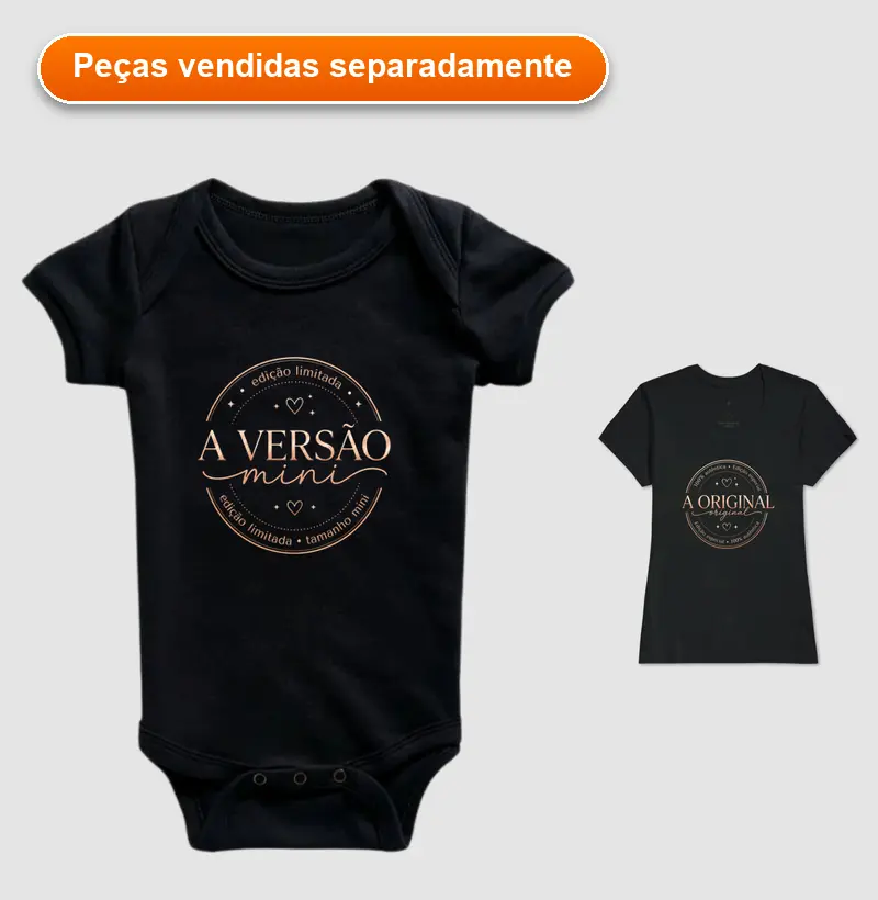 A Versao Mini - Body Infantil Estampado – Mãe e Filho(a)