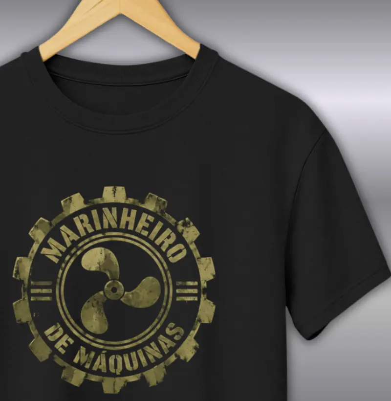 Marinheiro de Máquinas Stencil Símbolo - Camiseta