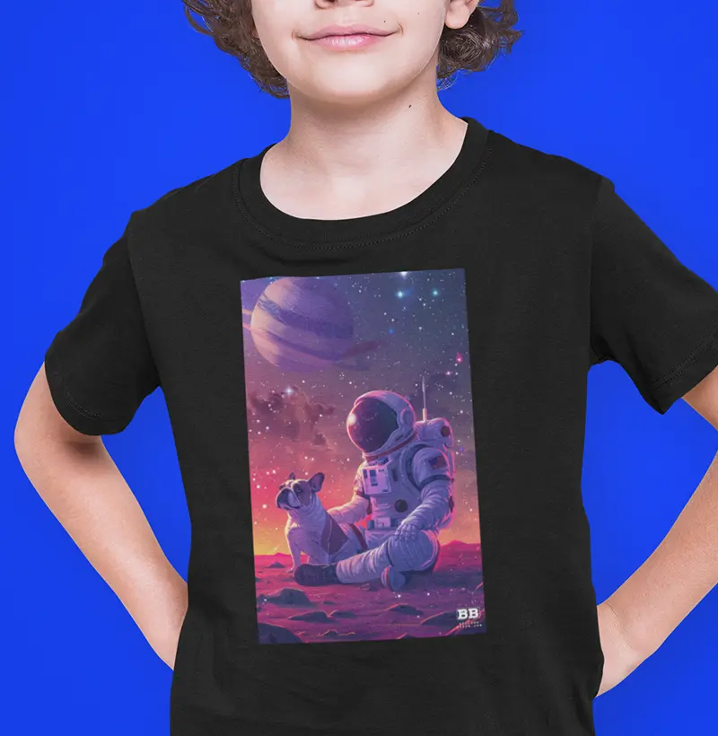 Camiseta Infantil Bulldog Frances "Outro Mundo II"