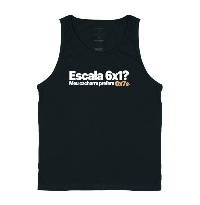 Escala 6x1? Meu cachorro prefere 0x7 - Regata