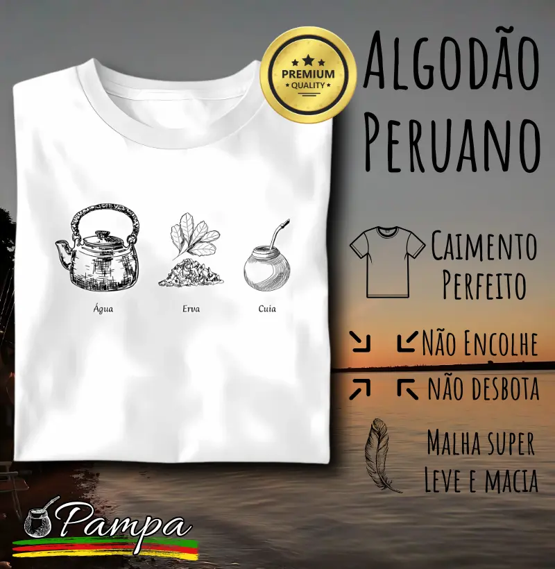 Camiseta Água Erva Cuia (Premium)