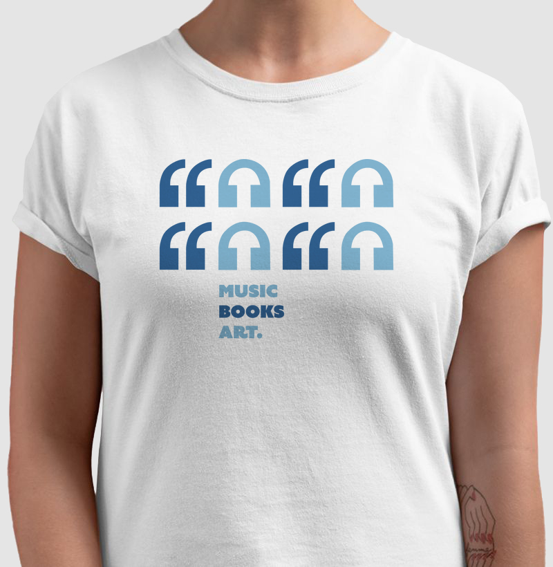 Camiseta - Music, Books, Art.