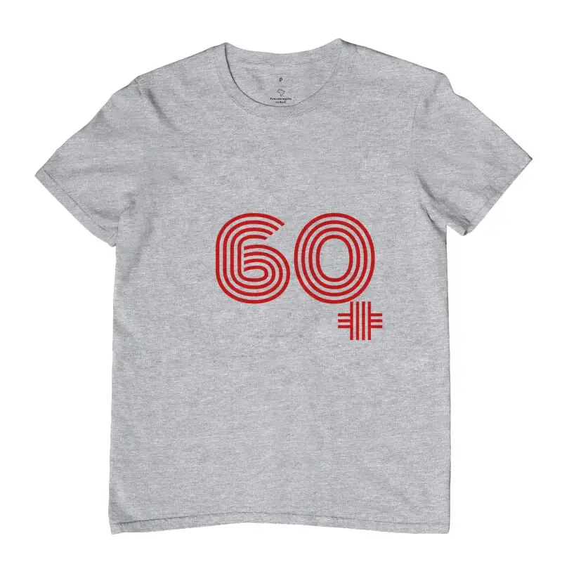 60 MAIS estampa vermelha