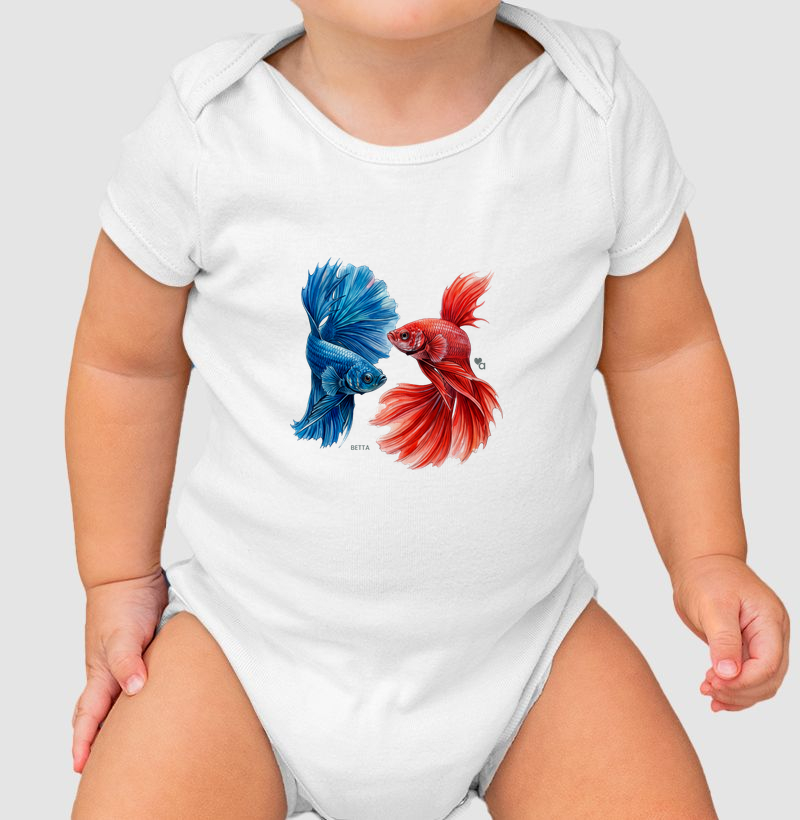 Peixes - Bettas - Body Infantil