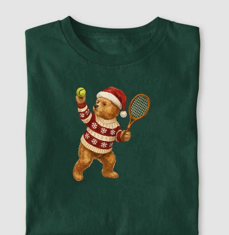 Urso natalino sacando