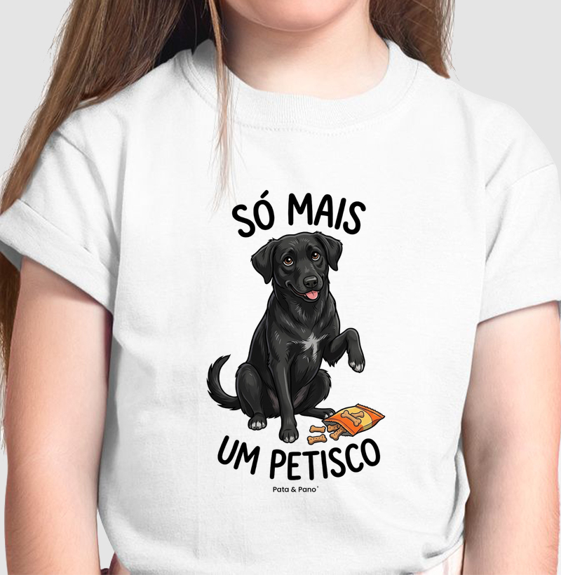 CAMISETA INFANTIL VIRA-LATA PRETO PETISCO