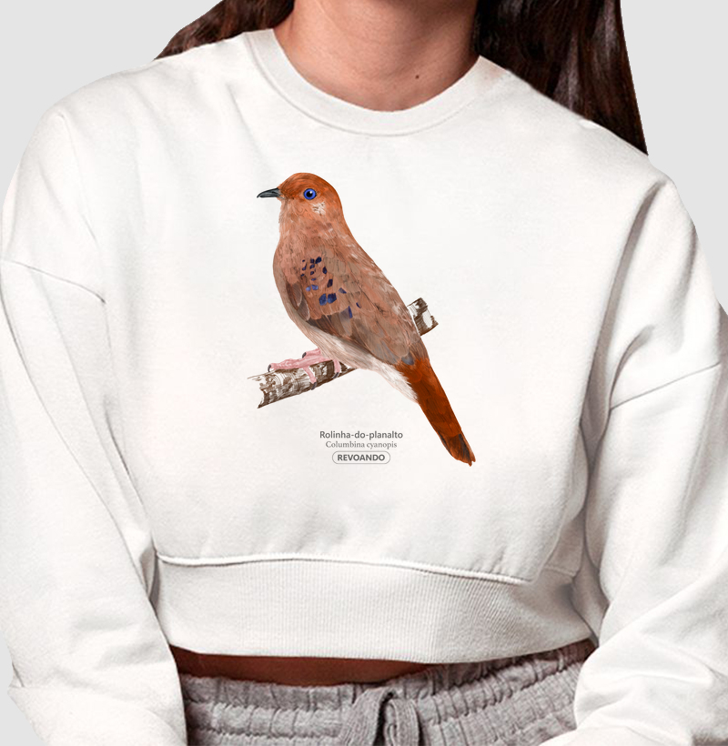 Inky Aves - Rolinha-do-planalto - Moletom Cropped