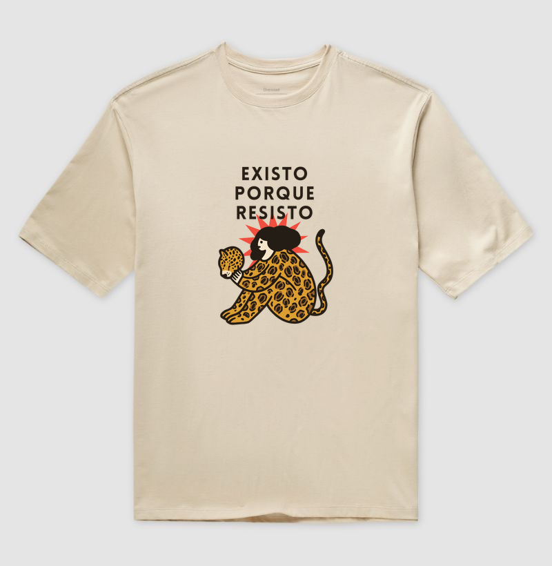 existo porque resito - Camiseta Oversized